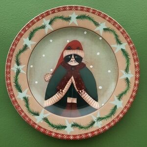 Sakura Holiday Christmas Cat Plat